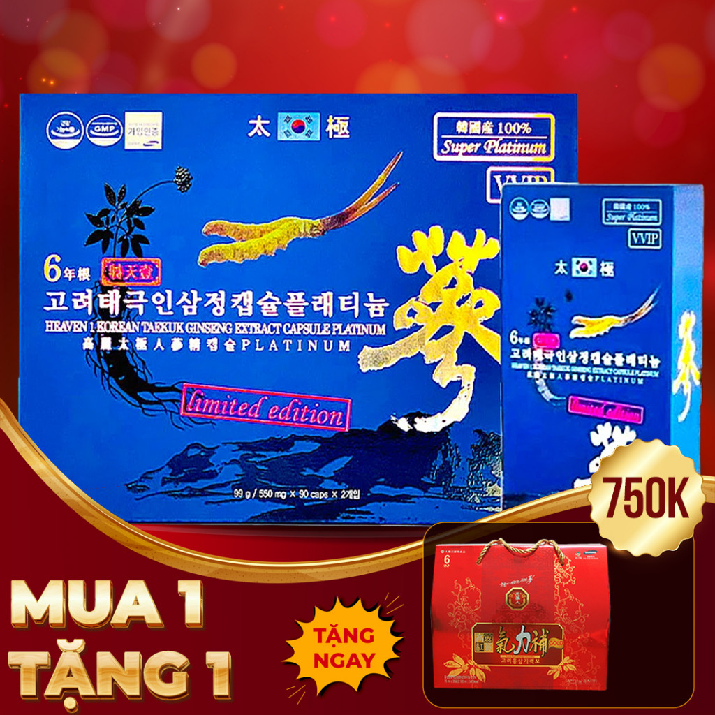 Hộp Thiên Sâm Đông Trùng Hạ Thảo Cao Cấp Hàn Quốc King Ginseng 180 viên NS954