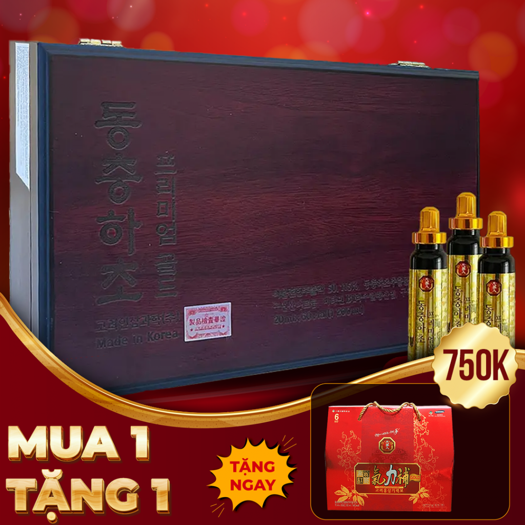 Tinh Chất Đông Trùng Hạ Thảo BIO Hàn Quốc Hộp 60 Ống