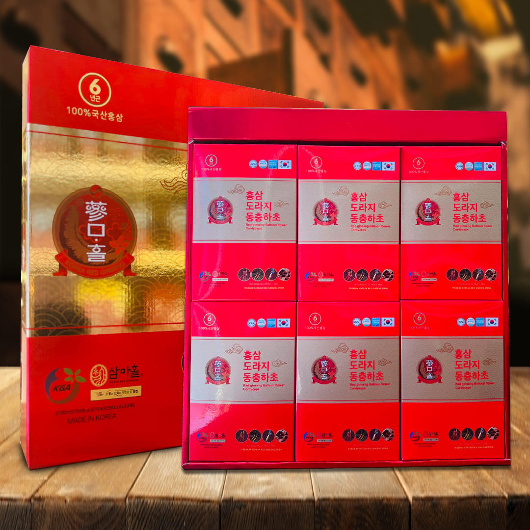 Nước Đông Trùng Cát Cánh Táo Đỏ KGA Hàn Quốc 30 gói x 70ml
