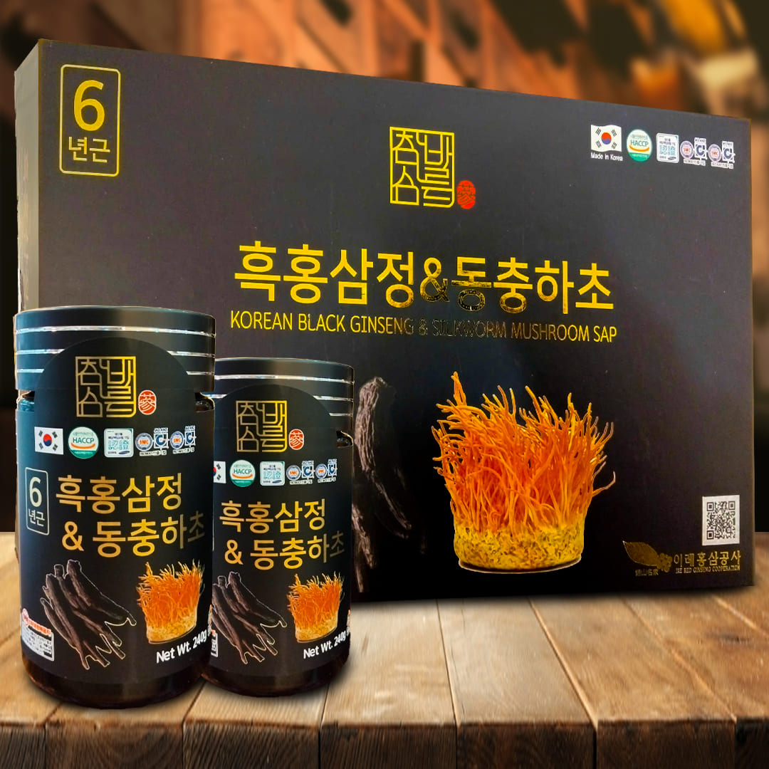 Cao Hắc Sâm Đông Trùng Hạ Thảo Hàn Quốc Hộp 4 lọ x 240g